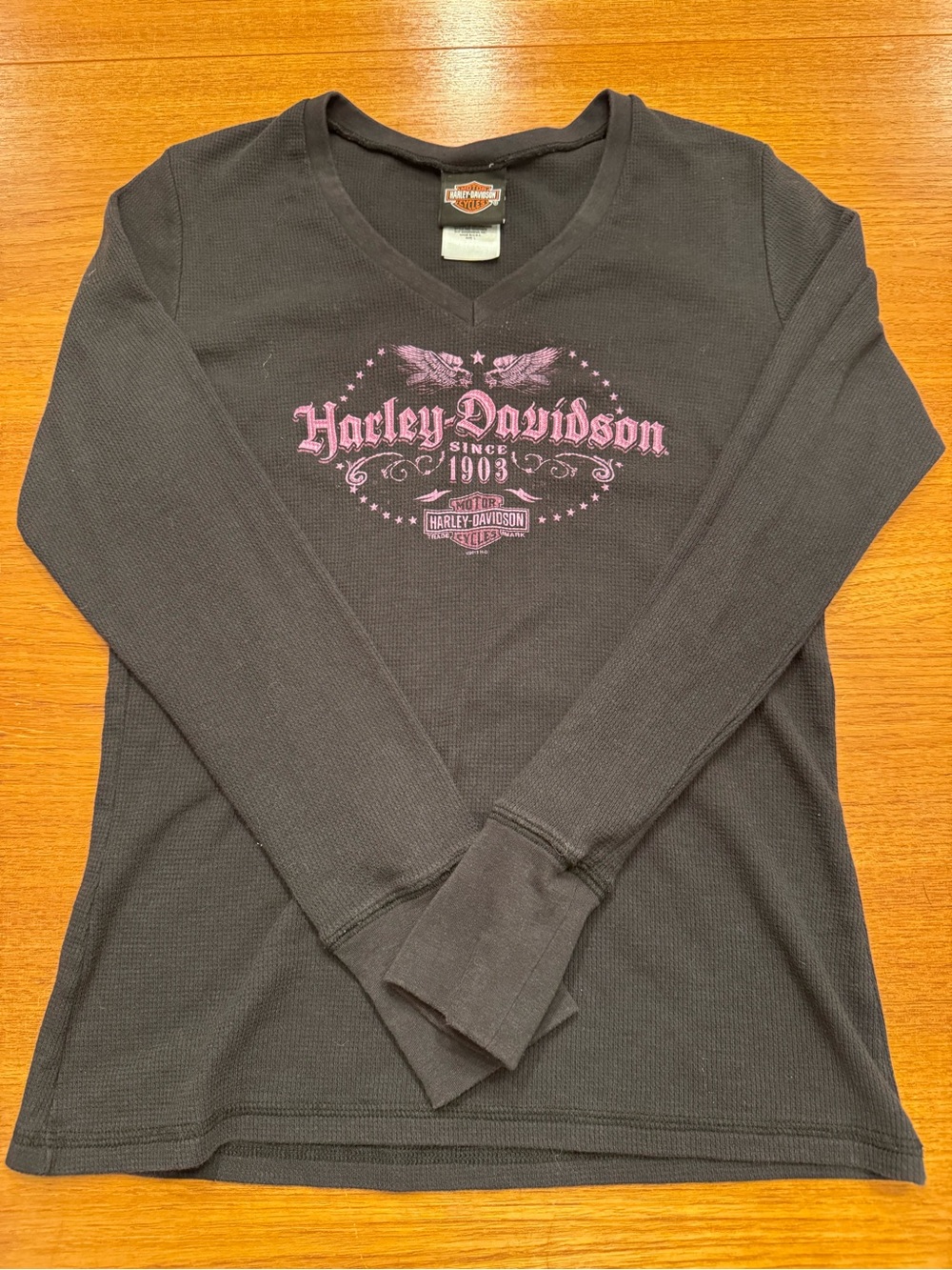 Harley-Davidson Women's L Waffle Thermal long sleeve  McGuire HD Walnut Creek CA